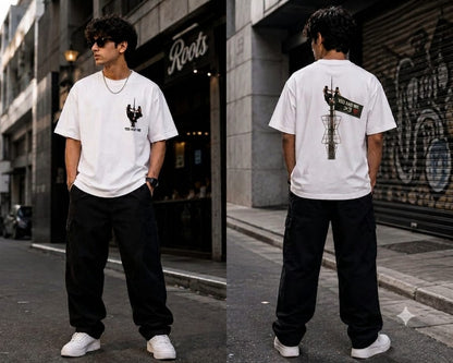 Premium Streetwear Oversized T-Shirt | You & Me Couple Tee | Male & Female
