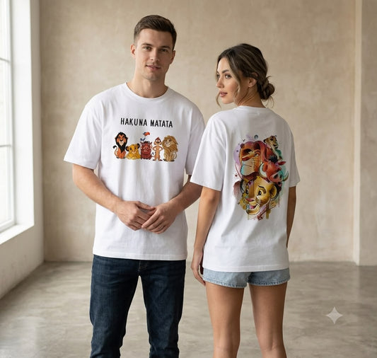 Hakuna Matata Oversized T-Shirt | Premium 220 GSM 100% Cotton Unisex Graphic Tee