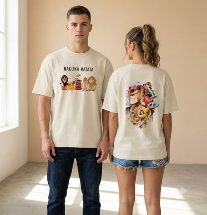 Hakuna Matata Oversized T-Shirt | Premium 220 GSM 100% Cotton Unisex Graphic Tee