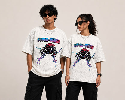 SUPER-VERSE Graphic Oversized Cotton T-Shirt