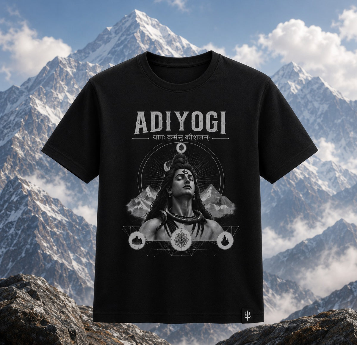 ADIYOGI™  Classic Fit T-Shirt | Premium 100% Cotton | Unisex Graphic Tee | Black | White