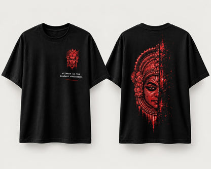 Abhinayam Kathakali Graphic Oversized T-Shirt – Black