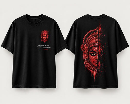 Abhinayam Kathakali Graphic Oversized T-Shirt – Black