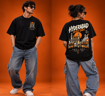 Hyderabad After Dark Oversized T-Shirt