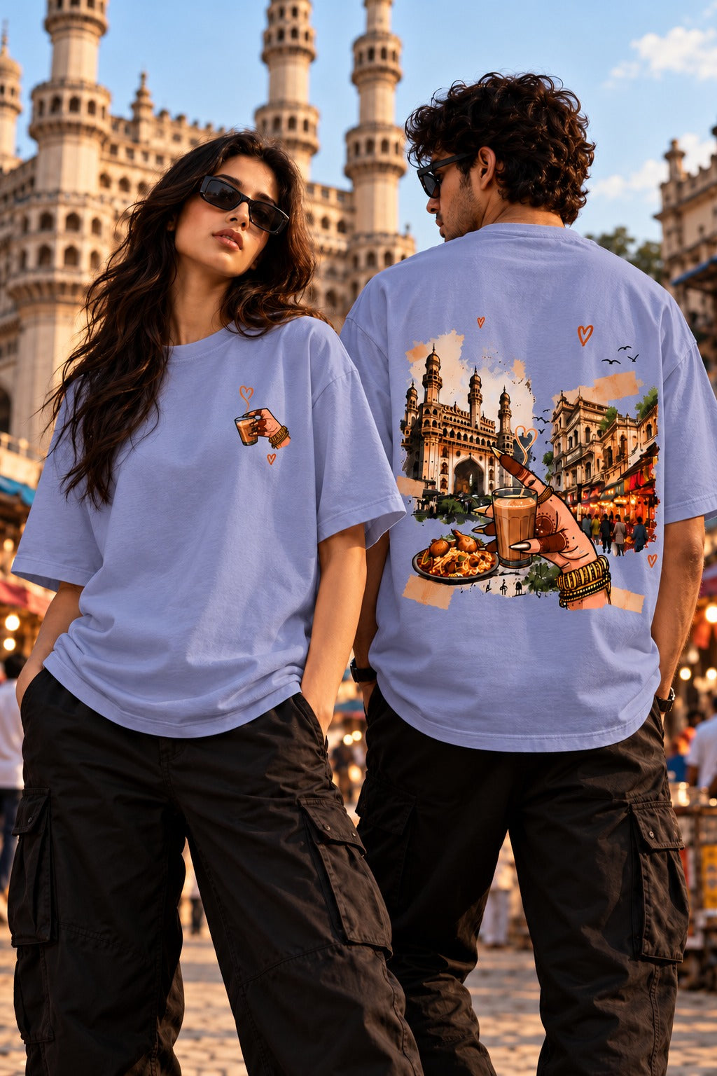 Oversized T-shirt | Chai Lover | 100% cotton | Aesthetic Trendy T-shirt