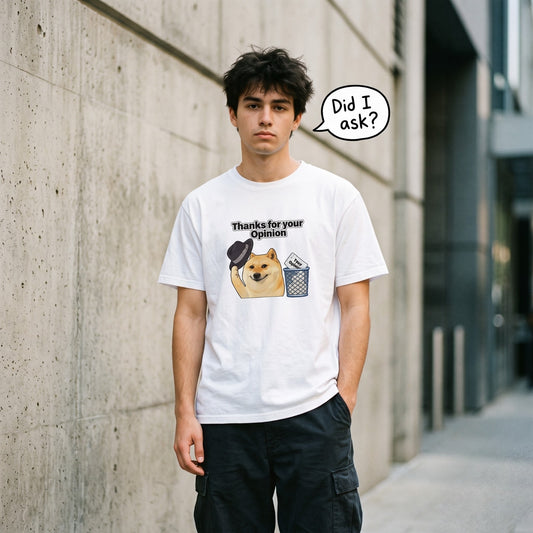 Thanks For Your Opinion | Cheems | Oversized T-Shirt