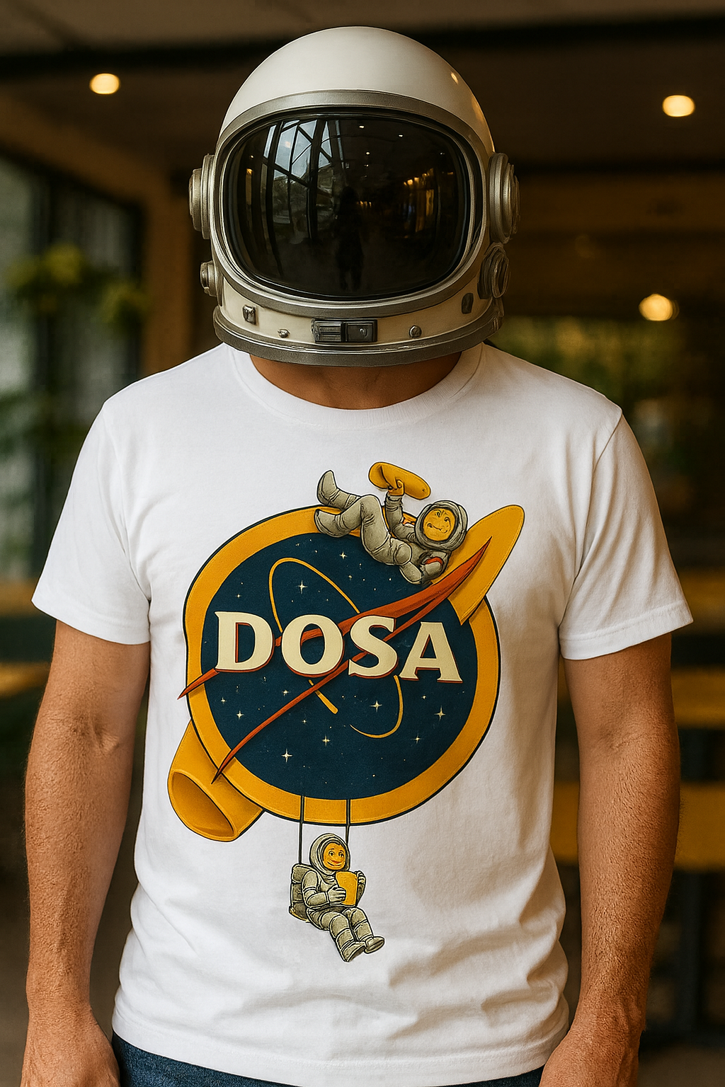 Unleavables NASA-Dosa T-Shirt | Unisex Graphic Tee | 100% Cotton Streetwear