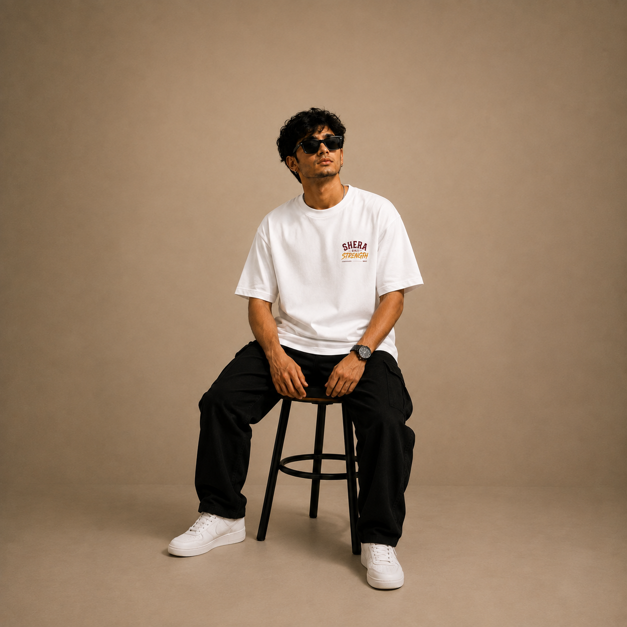 Premium Oversized T-shirt | Men & Women 100% Cotton | 220 GSM Streetwear Tee | Sherawali Strength