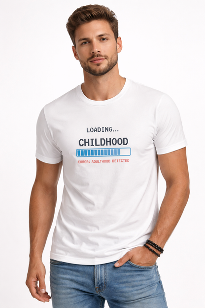 Loading Childhood – Premium Nostalgic Graphic Unisex T-Shirt Relive Your Best Days in Style