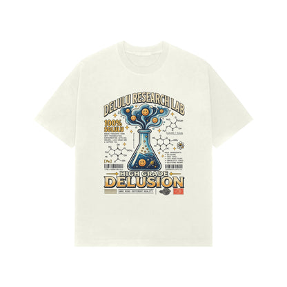 Premium Oversized Tshirt Delulu - Ivory