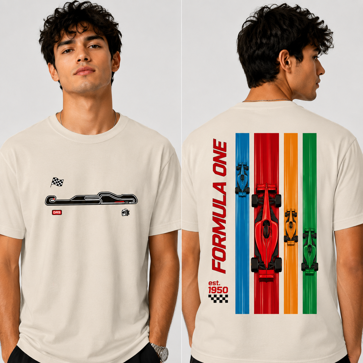 F1 "Exclusive Edition" Oversized Graphic T-Shirt 100% Cotton