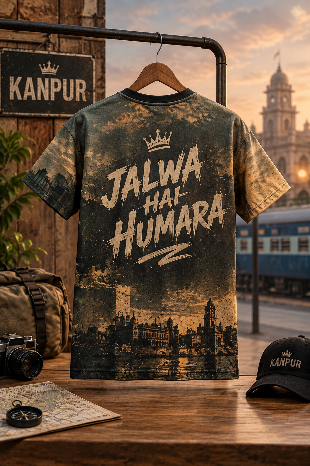 King of Kanpur – "Jalwa Hai Humara" Heavyweight Vintage Graphic Oversized T-Shirt