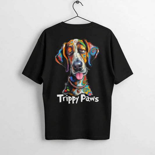 Trippy Paws Dog Lover T Shirts for Men & Women | Unisex Graphic Tee India | 100% cotton