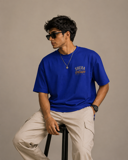 Premium Oversized T-shirt | Men & Women 100% Cotton | 220 GSM Streetwear Tee | Sherawali Strength