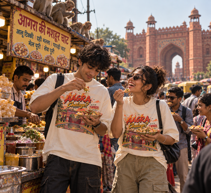 Agra Chaloge? Oversized Graphic T-Shirt – Quirky Indian Streetwear