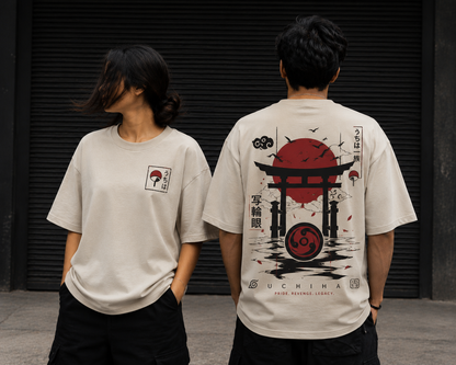 Unleaveables Oversized Fit Unisex T-Shirt | Japanese Graphic Print Tee | Loose Fit Streetwear 100% Cotton