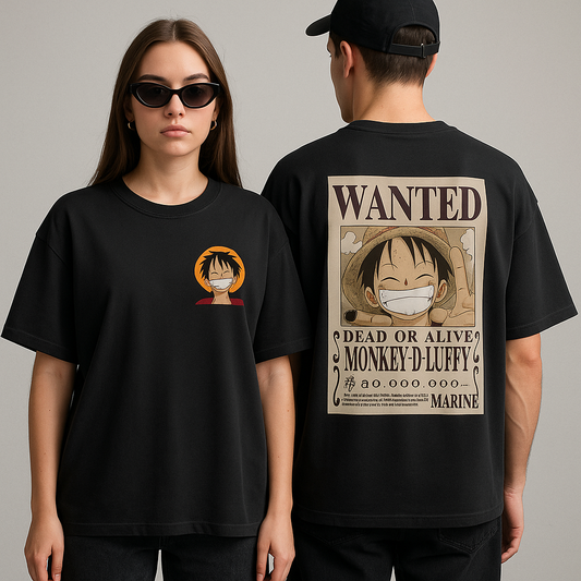 Unleavable Oversized Tshirt | Monkey D. Luffy Anime  | 100% Cotton | Unisex