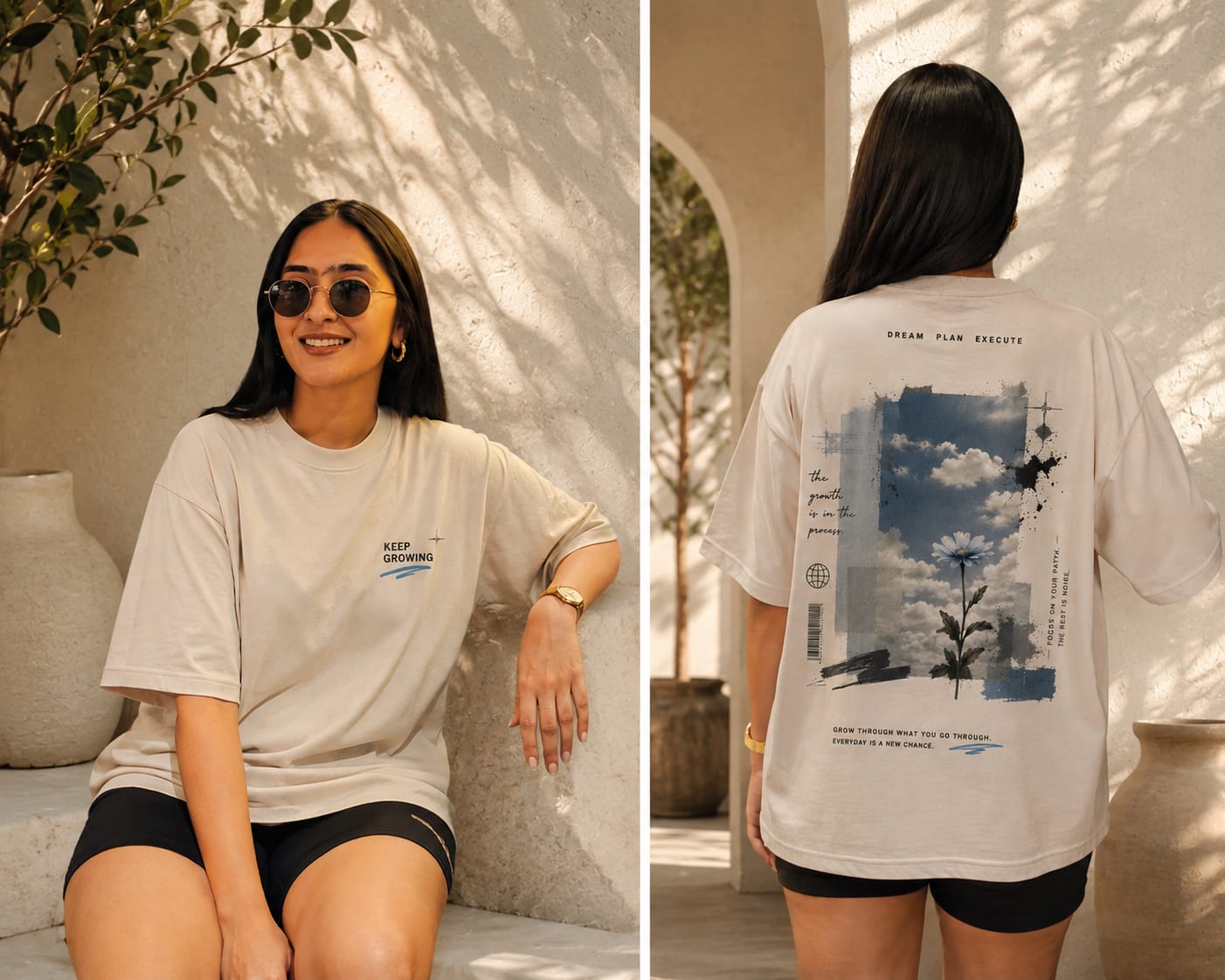 Unleavables Dream Plan Execute Oversized Graphic Unisex T-Shirt | Unleavables Streetwear Collection |  T-shirt for Men & Women