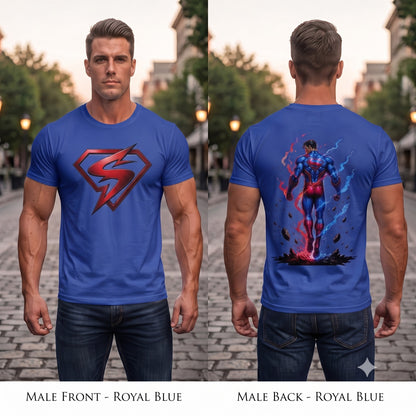 Unleavables Oversized Men’s T-shirt - Superman Graphics Style 100% Cotton T-Shirt