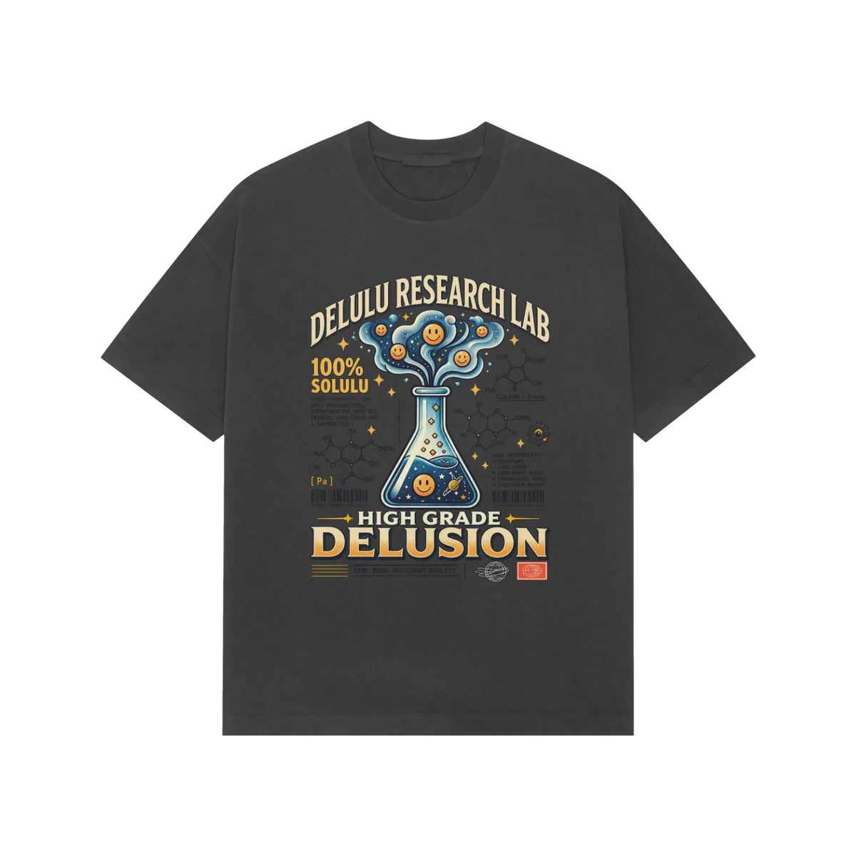 Premium Oversized Tshirt Delulu - Black