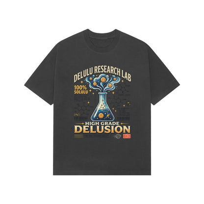 Premium Oversized Tshirt Delulu - Black