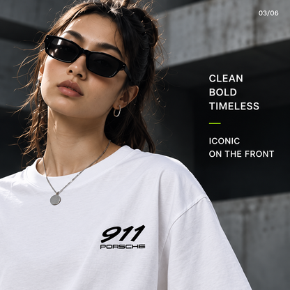 Porsche 911 GT3 Graphic Tee | Unisex Half Sleeve Oversized T-Shirt | Quirky Car Lover Streetwear