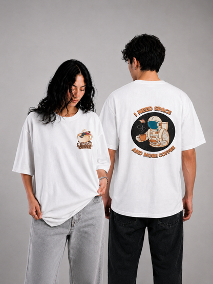 Unleavables Coffee Lover Unisex Oversized  Graphic T-Shirt