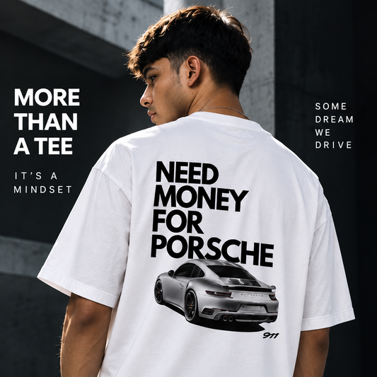 Porsche 911 GT3 Graphic Tee | Unisex Half Sleeve Oversized T-Shirt | Quirky Car Lover Streetwear