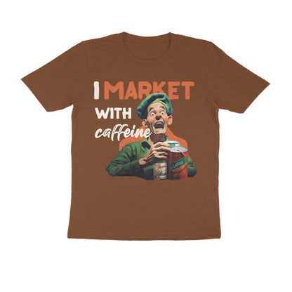 Popeye's I Market with Caffeine Round Neck T-shirt for Men