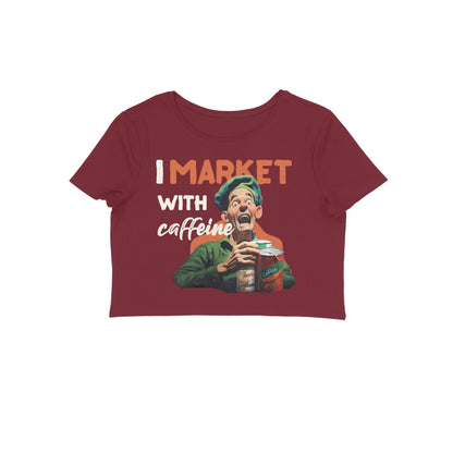 Popeye's I Market with Caffeine Crop Top for Women