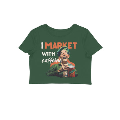 Popeye's I Market with Caffeine Crop Top for Women