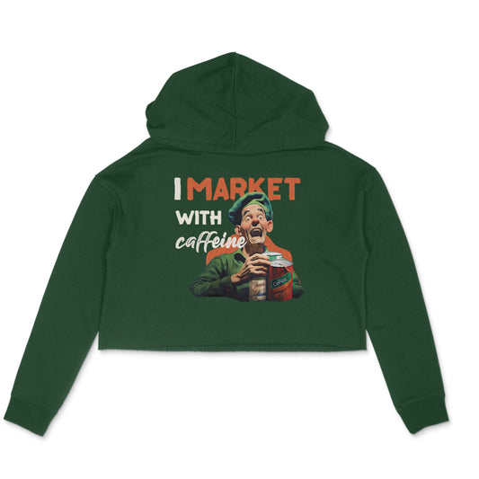 Popeye's I Market with Caffeine Crop Hoodie for Women