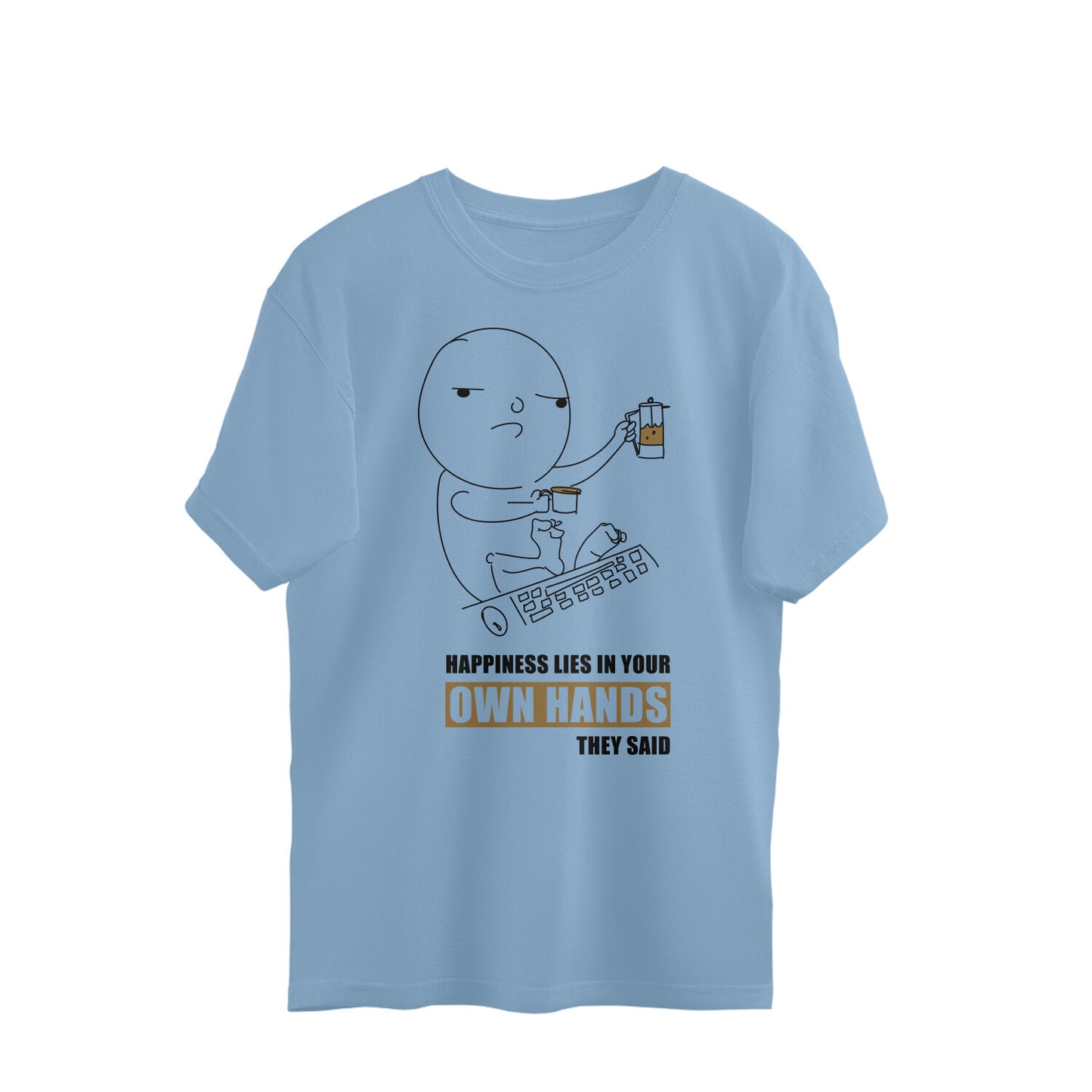 Coffee is Happiness Oversized Tshirt