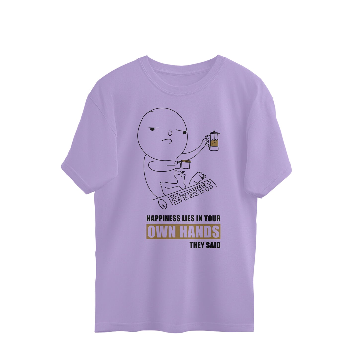 Coffee is Happiness Oversized Tshirt