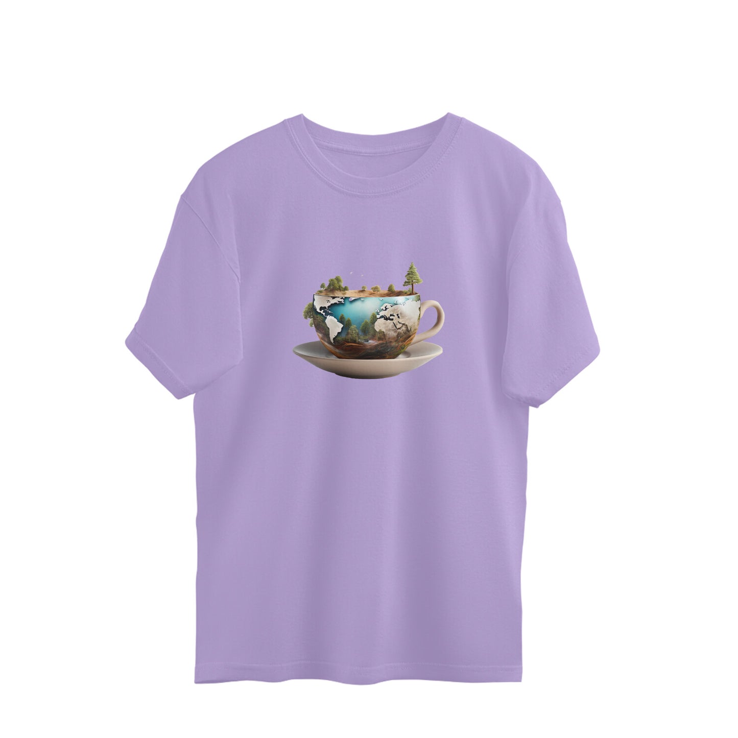 A World in a Coffee Cup Oversized Tshirt