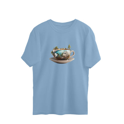 A World in a Coffee Cup Oversized Tshirt