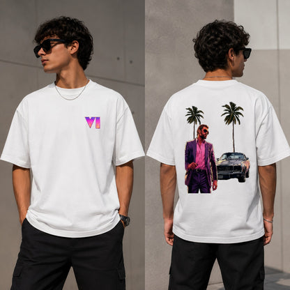 Vice City VI Oversized T-Shirt – Retro Travel Edition