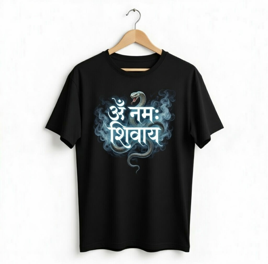 Men's Elegant Shirts with printed Lord Shiva Trident
