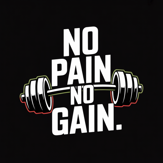 GYM T shirt - Printed No Pain No Gain
