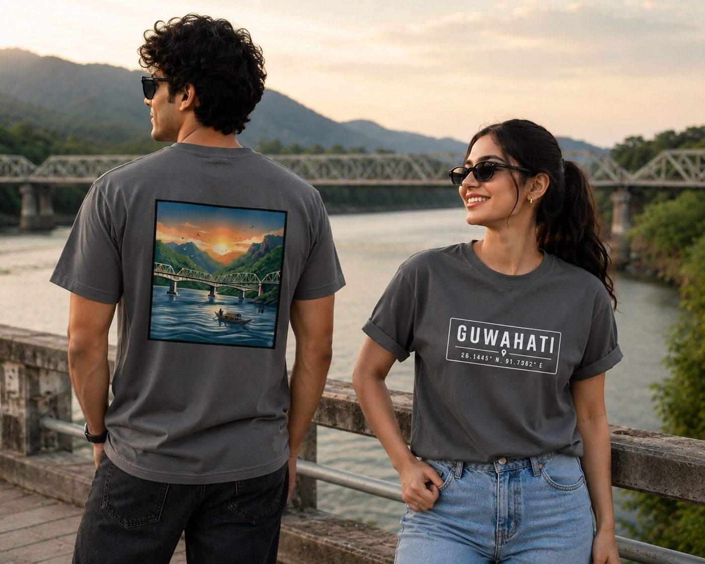Guwahati Graphic Oversized T-Shirt for Men & Women | Assam Travel & Nature Inspired Streetwear