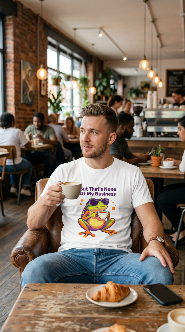 Unleavables Funny Frog Graphic Tee for Men | Oversized Casual Cotton T-Shirt