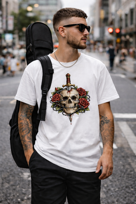 Graphic Skull T-Shirt – Vintage Oversized Streetwear
