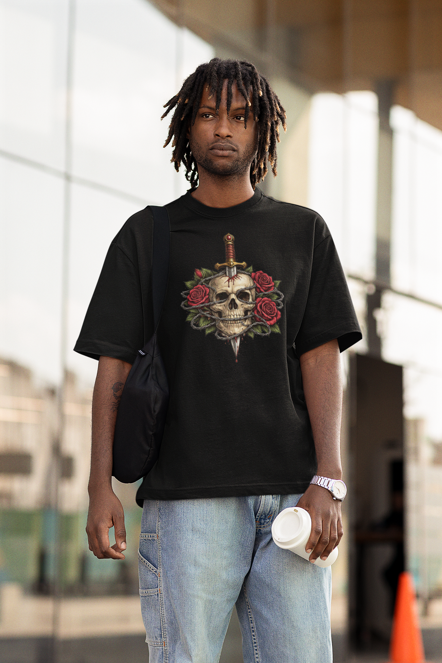 Graphic Skull T-Shirts for Men – Vintage Oversized Streetwear