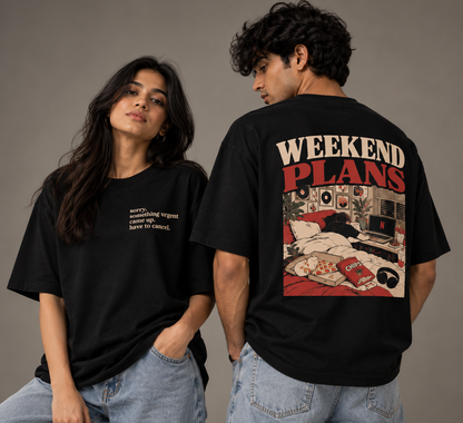 Cancel Plans Club – Oversized Graphic T-Shirt