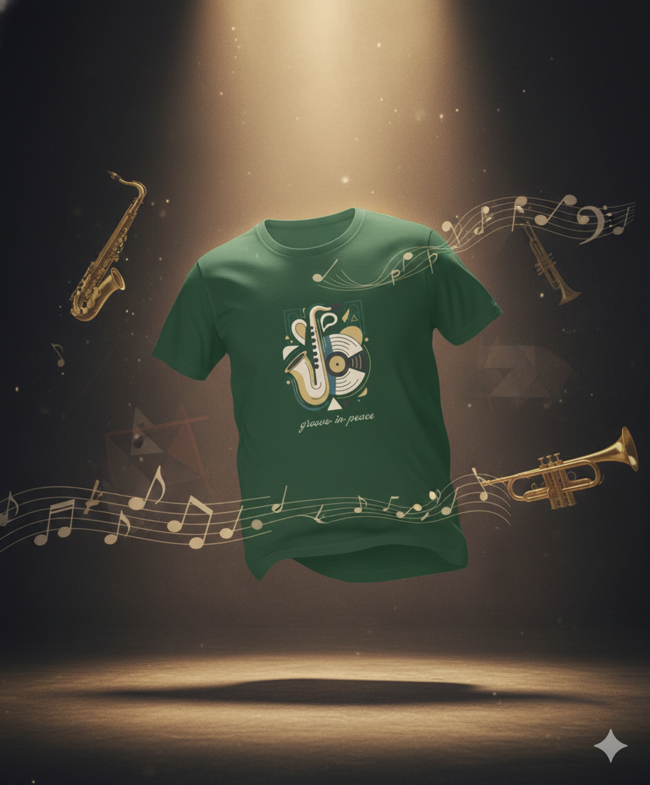 Jazz-Themed Music T-Shirt – Vibrant, Quirky & Comfort-First