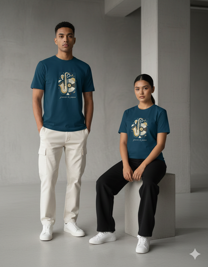 Jazz-Themed Music T-Shirt – Vibrant, Quirky & Comfort-First