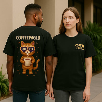 Unleavables Oversized & Overcaffeinated - Coffeepaglu Graphic Tee| 100% Cotton-bold back graphic print