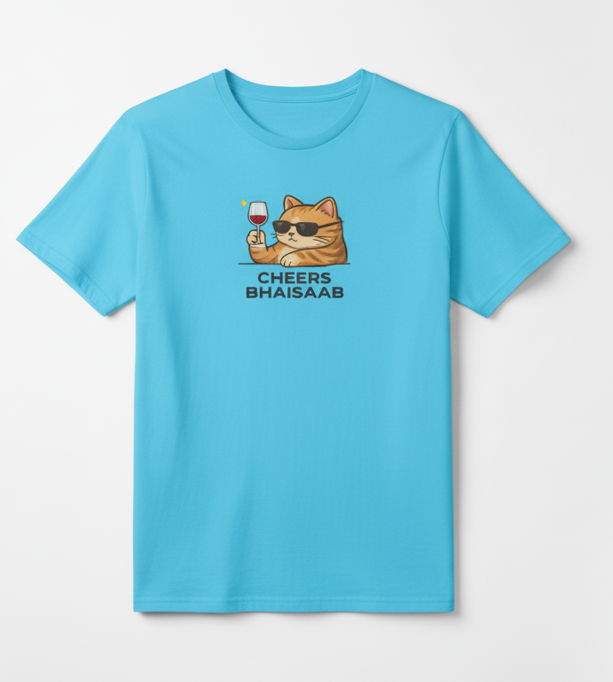Unleavables Women’s Graphic Cool Cat T-Shirt | 100% Cotton Round Neck Half Sleeves | Daily Casual Wear