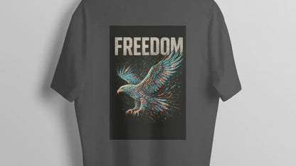 Freedom Eagle Graphic T-Shirt for Men | 100% Cotton Round Neck Half Sleeves | Streetstyle Casual Wear