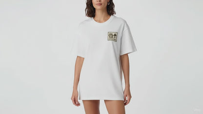 Adventure Awaits Unisex Oversized T-Shirt | Retro Graphic Back Print Tee